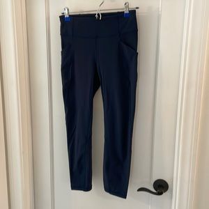 Lululemon ‘Time to Sweat’ Crop 23” Leggings Navy Blue Size 6